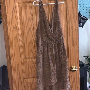 brown and black joie dress